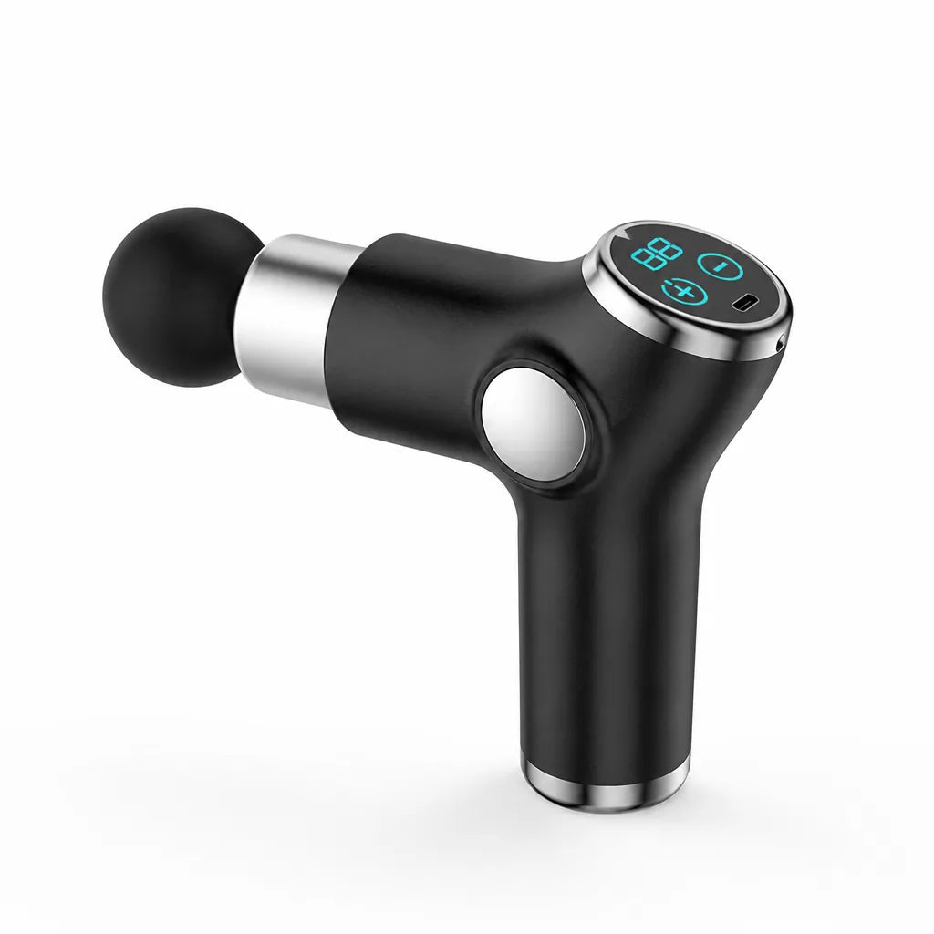 Portable Handheld Vibrational Massage Gun (Rechargeable, 1-Hour Battery)
