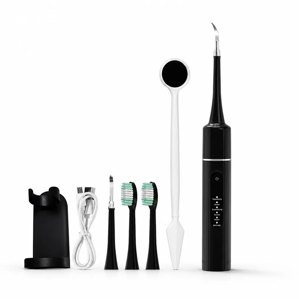 Ultrasonic Teeth Cleaner Dual-Head Brush & Scaler 40,000 Vibrations