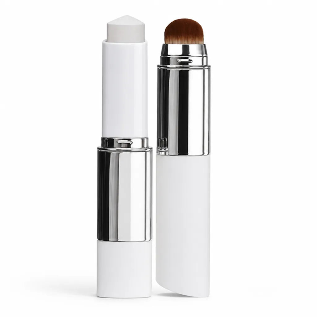 Cream Foundation Stick Shade Adapting Dual-Ended Brush