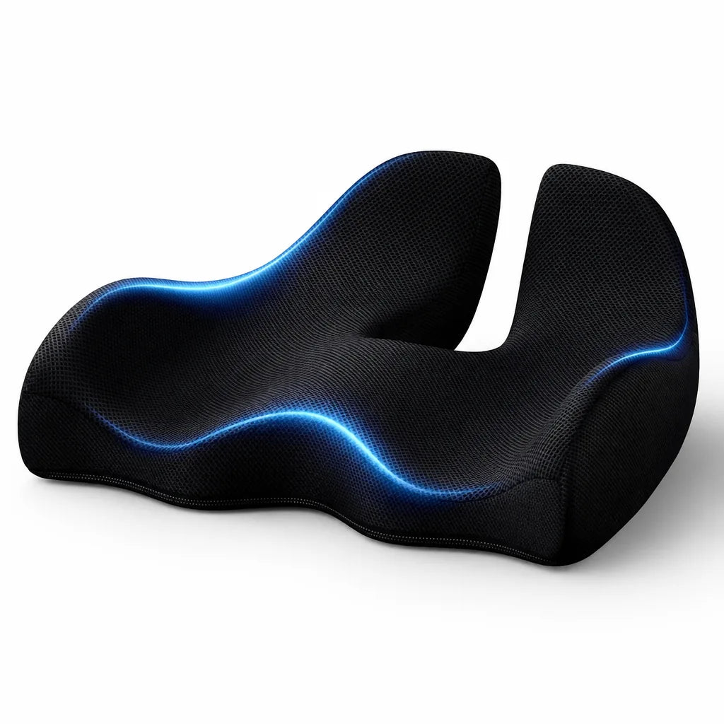 Seat Cushion Orthopedic Memory Foam Non-Slip Base