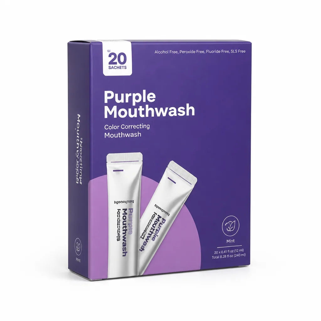Mouthwash Sachets Single Use Color Correcting Alcohol Free