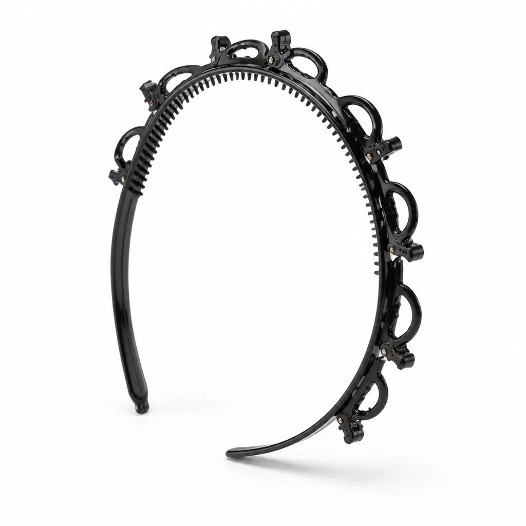Hair Styling Headband 8 Adjustable Clips & Tooth-Grip