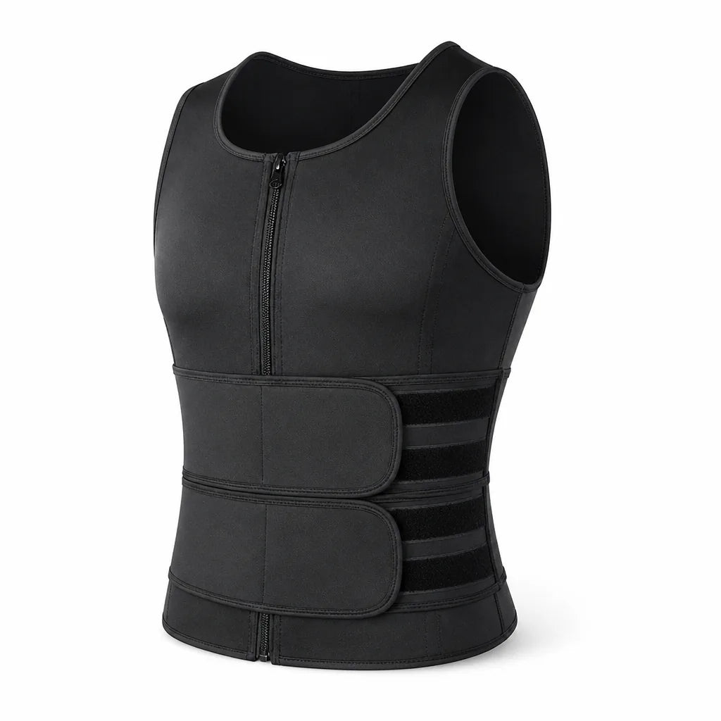 Men's Waist Shaper Double Compression & Steel Bones