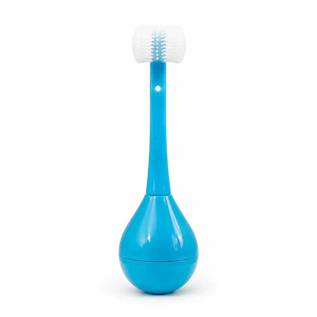 Kids Toothbrush Three-Sided Soft Bristles & Silicone Handle