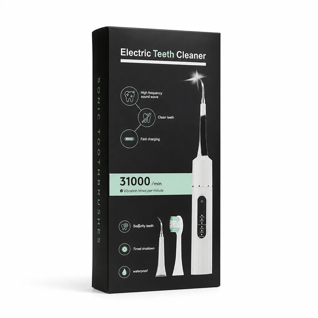 Ultrasonic Teeth Cleaner Dual-Head Brush & Scaler 40,000 Vibrations