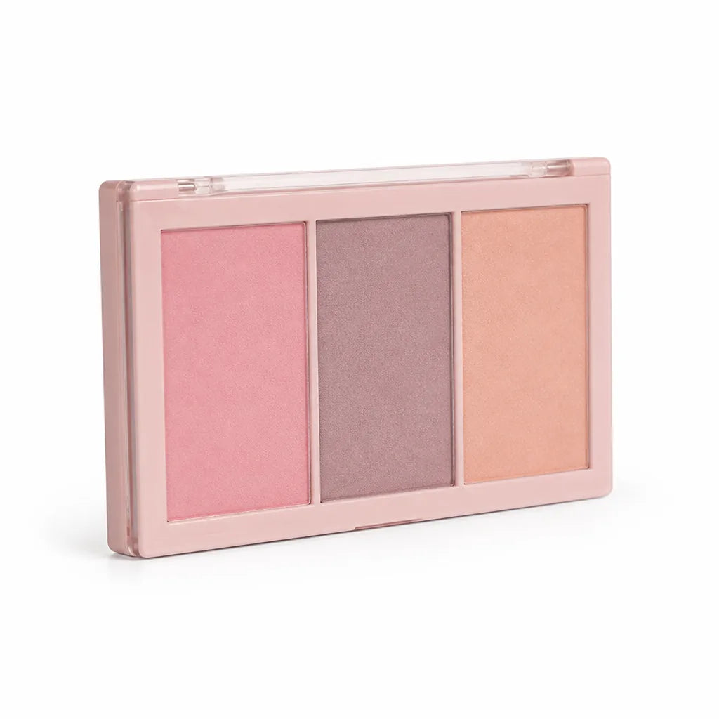 Blush & Highlighter Palette Matte & Shimmer Blendable Powder