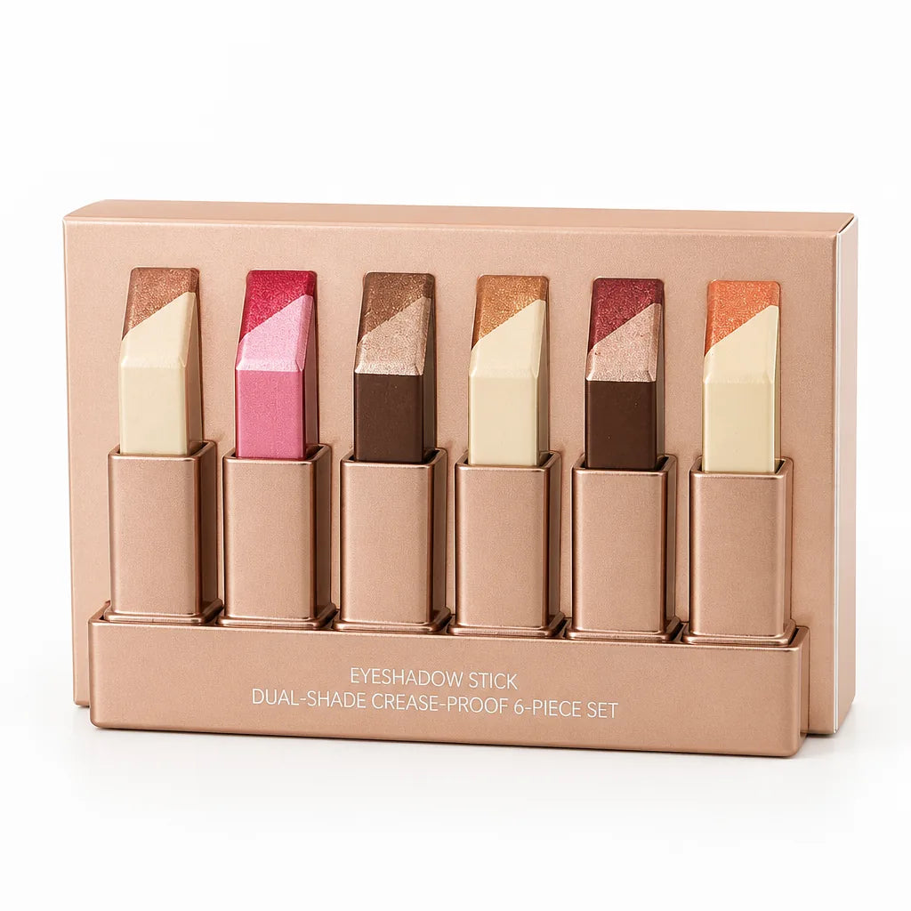 Eyeshadow Stick Dual-Shade Crease-Proof 6-Piece Set