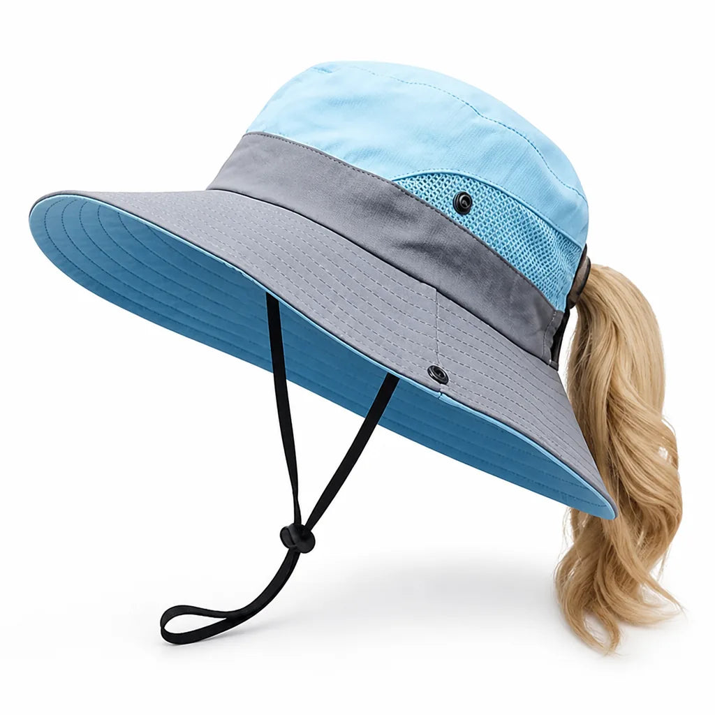 Sun Hat UV Protection Breathable Mesh Adjustable Chin Strap