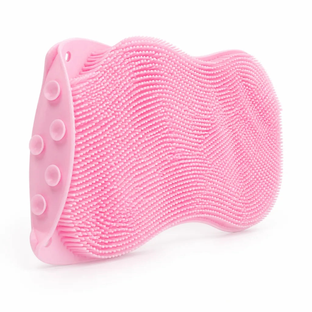 Shower Foot Scrubber Mat Silicone Bristles Hands-Free Anti-Slip