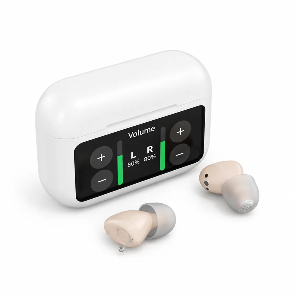 Hearing Aids Smart Noise Reduction Bluetooth 5.3 Rechargeable Case