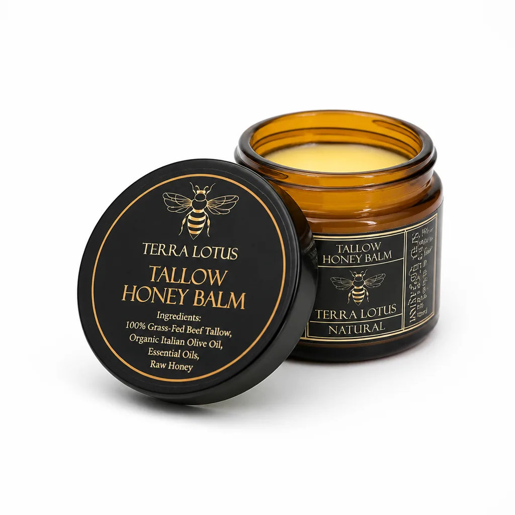 Tallow Balm Grass-Fed Beef Tallow Raw Honey 60ml