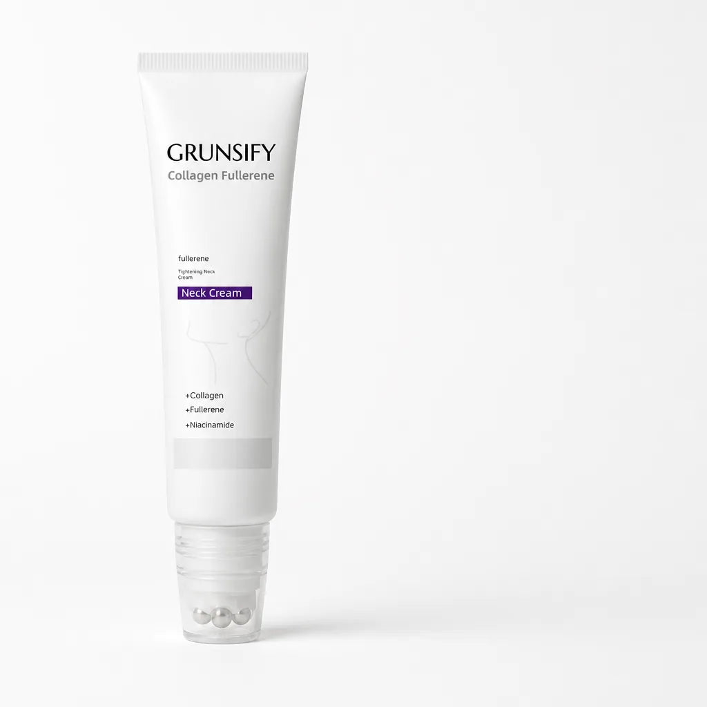 Neck Cream 5-Ball Massage Applicator Peptides & Hyaluronic Acid