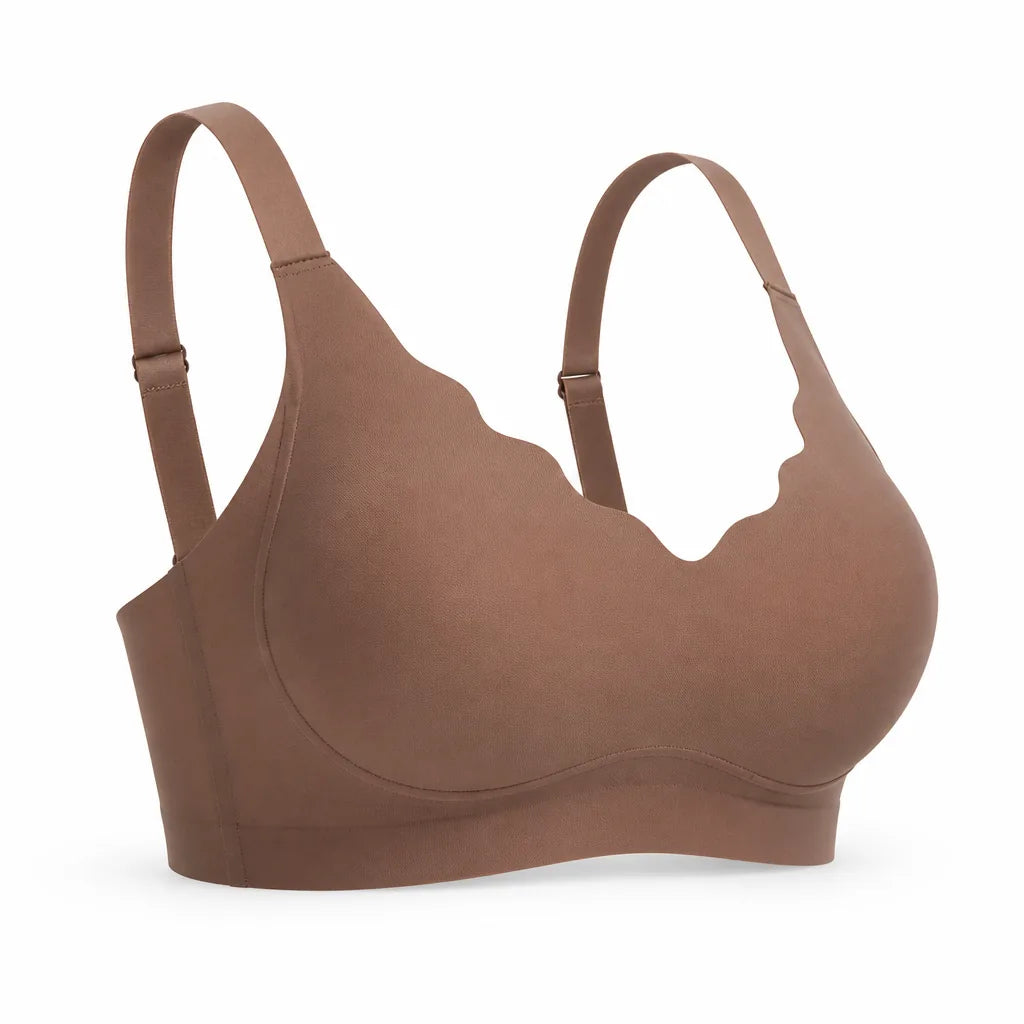 Bra Seamless Scalloped Edge Wire-Free Support
