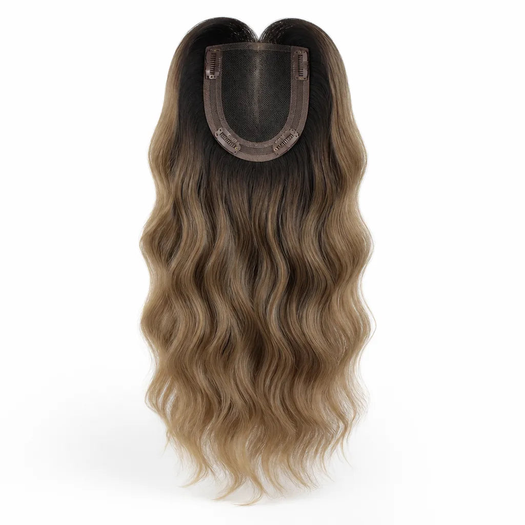 Women's Hair Topper Natural Wavy Clip-In Lightweight