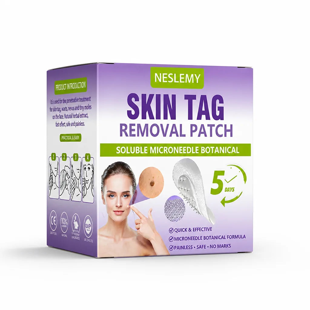 Skin Tag Removal Patch Microneedle Delivery Botanical Scar Free