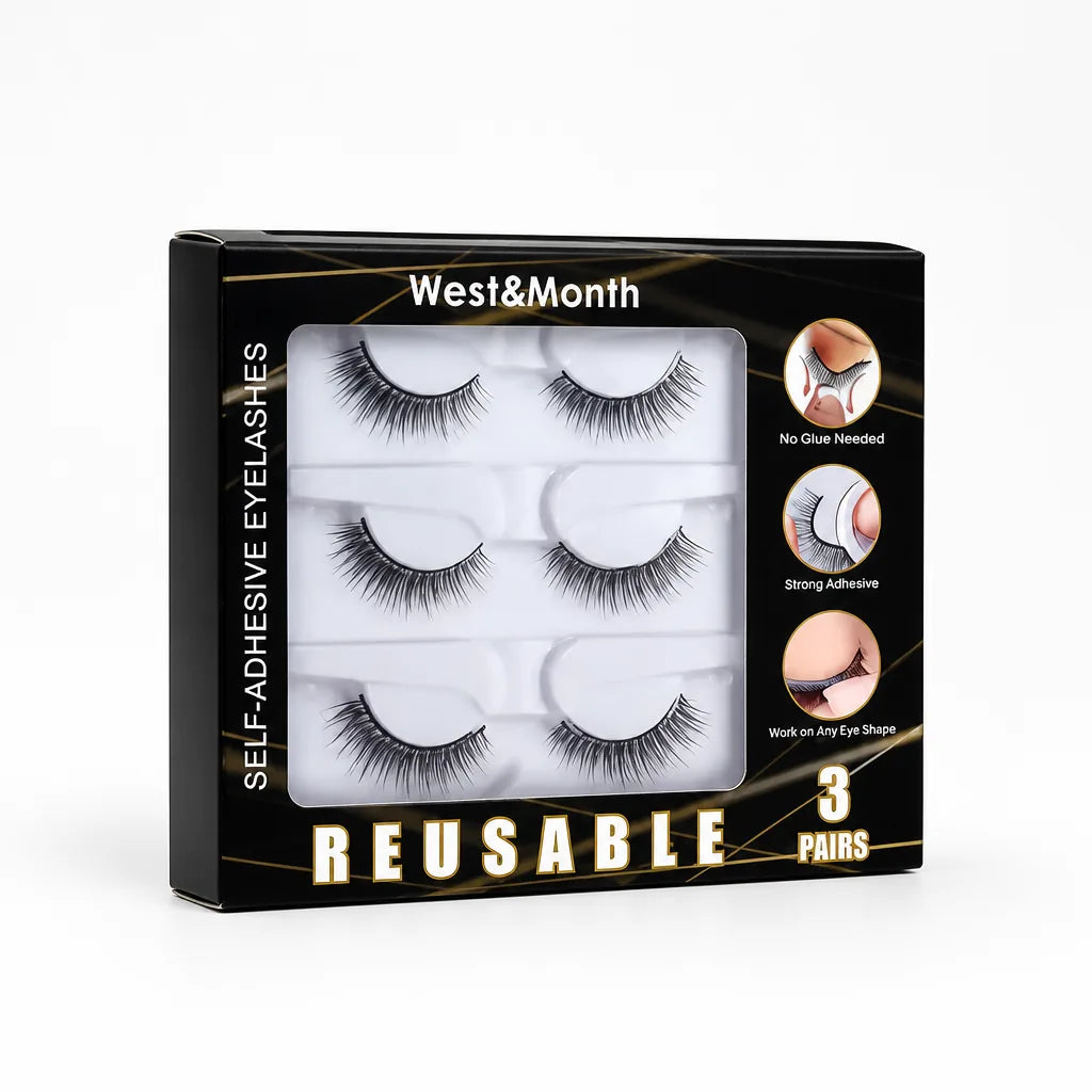 False Eyelashes Self-Adhesive Featherlight Reusable