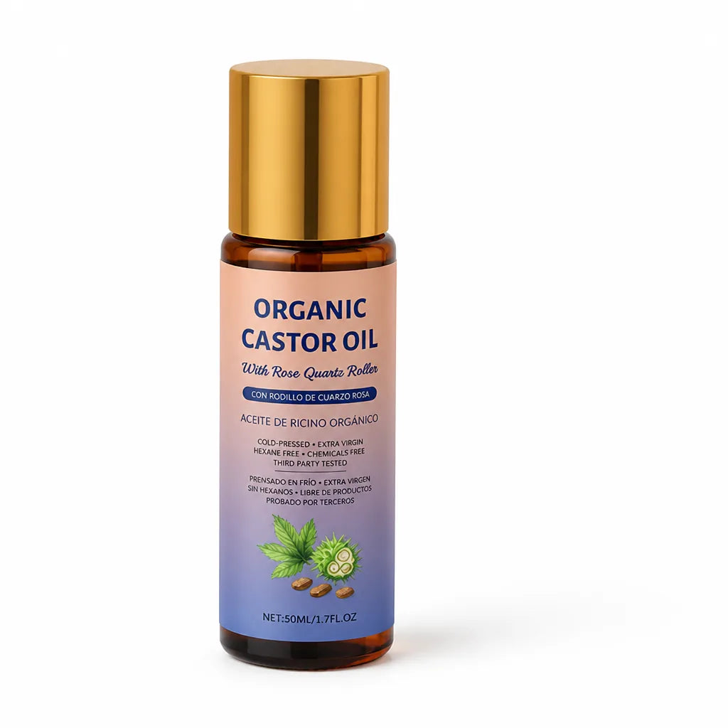 Castor Oil Roll-On 100% Organic Long-Lasting Hydration
