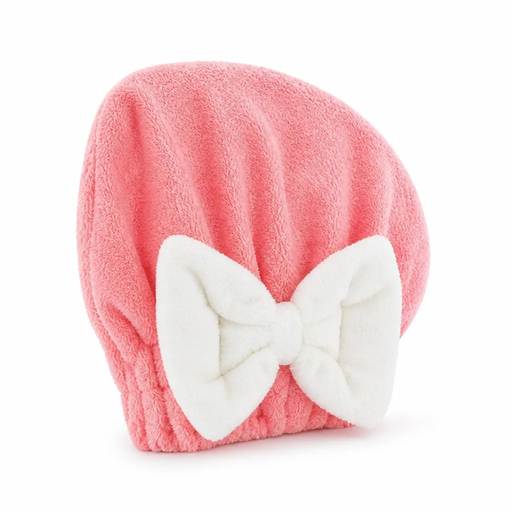 Hair Drying Cap Microfiber Quick-Dry Button-Loop