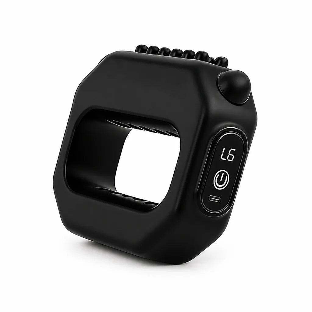 Wearable Massage Ring Deep Vibration USB Rechargeable Adjustable Fit
