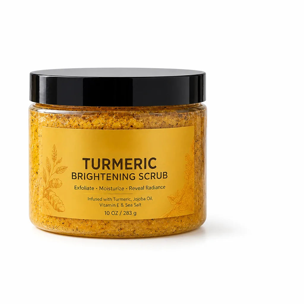 Body Scrub Turmeric Brightening Sea Salt Exfoliant