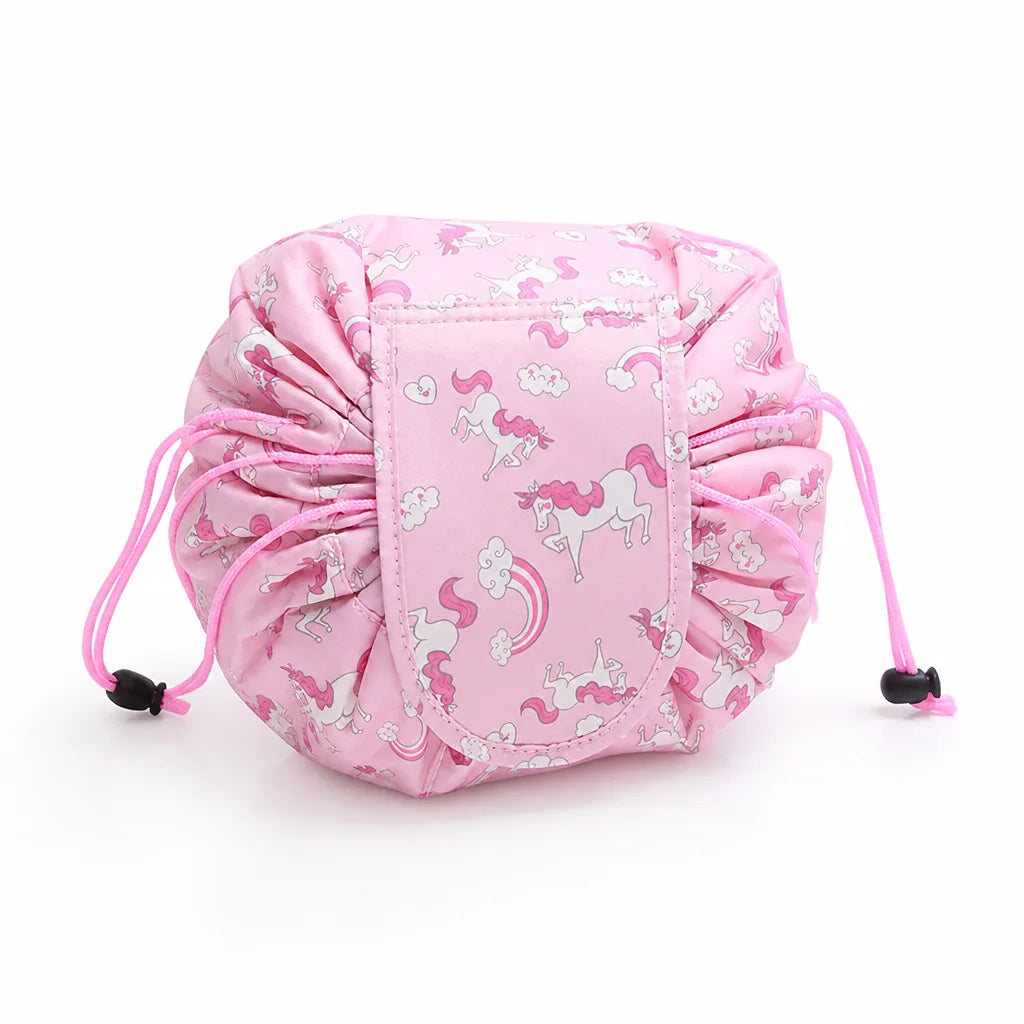 Makeup Pouch Drawstring Quick Pack Waterproof Polyester