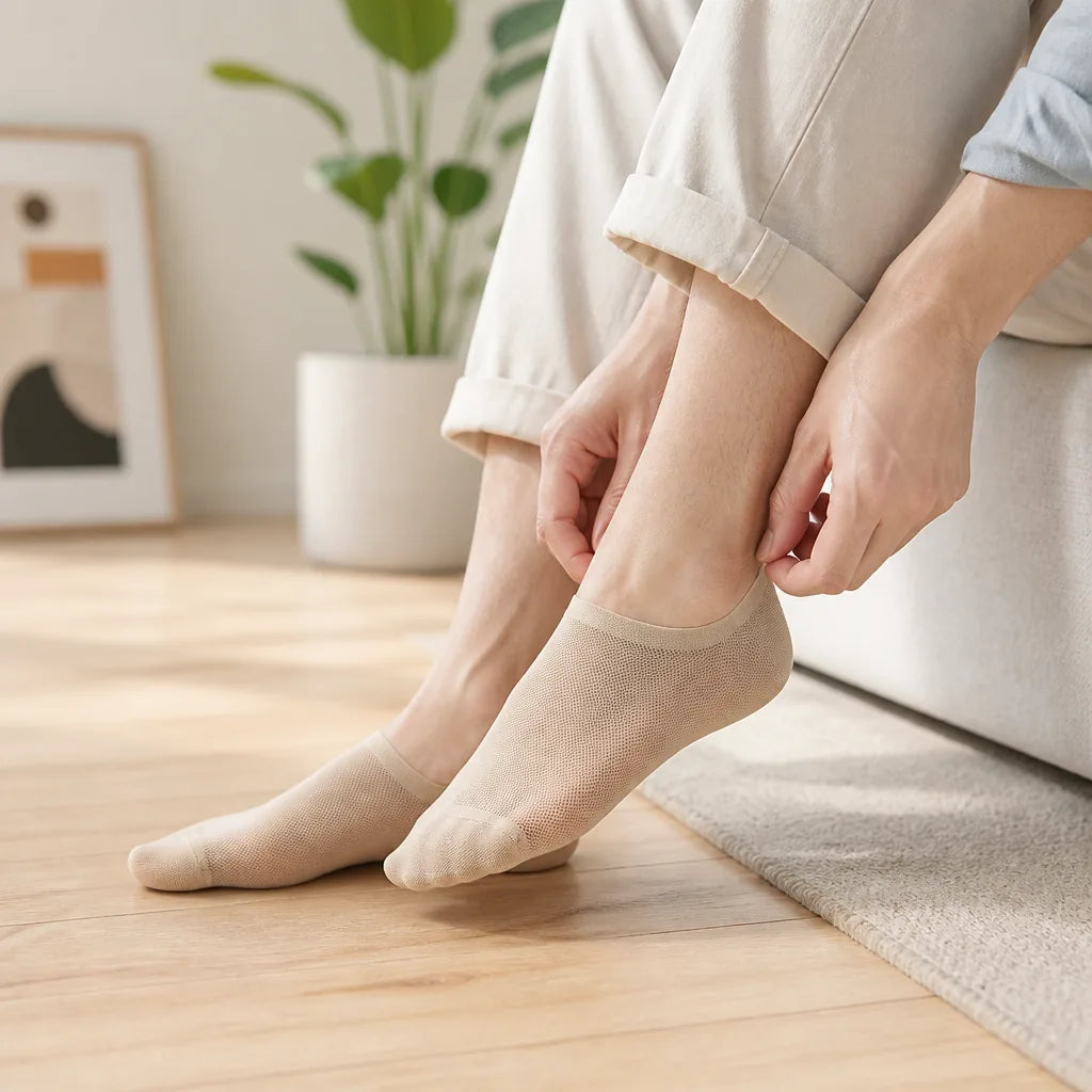 No-Show Socks Ultra-Thin Breathable Mesh 4-Pair Pack