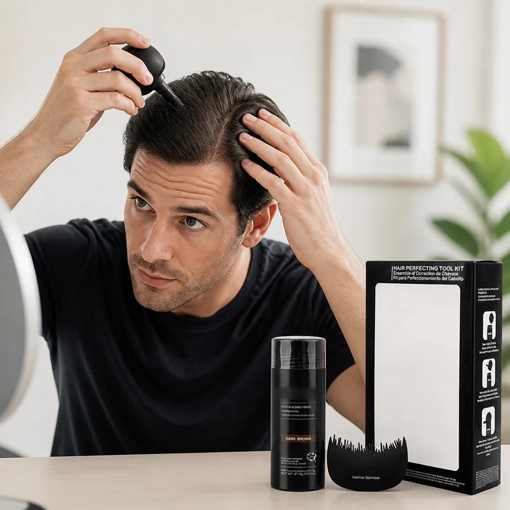 Hair Volumizing Fibers Natural-Looking Water-Resistant Applicator & Comb