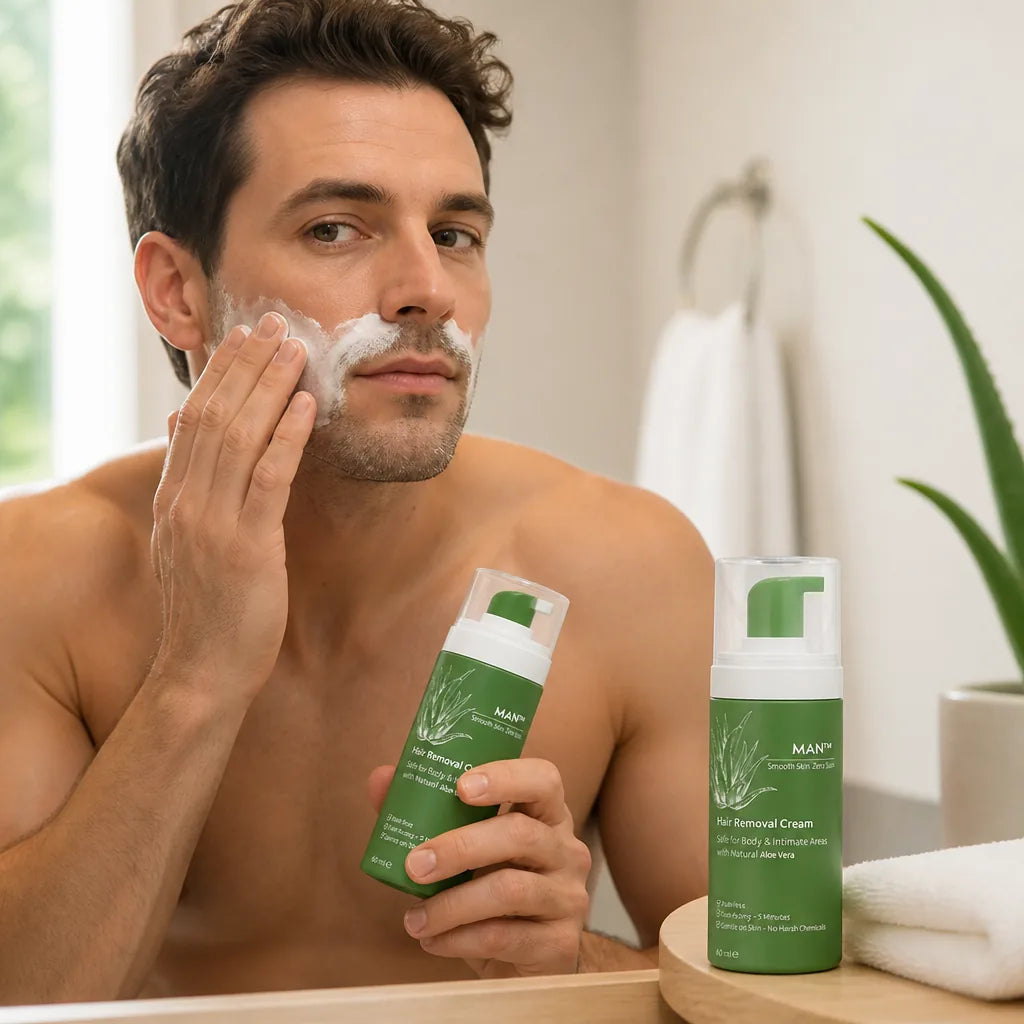 Facial Hair Removal Cream Gentle On Sensitive Skin Makeup-Ready