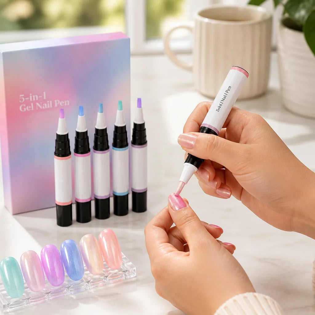 Gel Nail Polish Pen 5-in-1 Shimmer