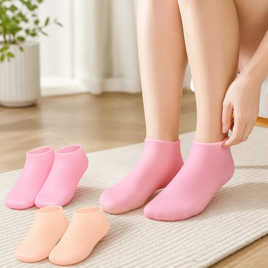Heel Socks Silicone Gel Lining Washable & Reusable