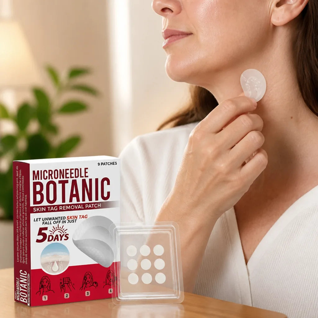 Skin Renewal Patch Plant-Based Micro-Needles Targets Tags & Moles
