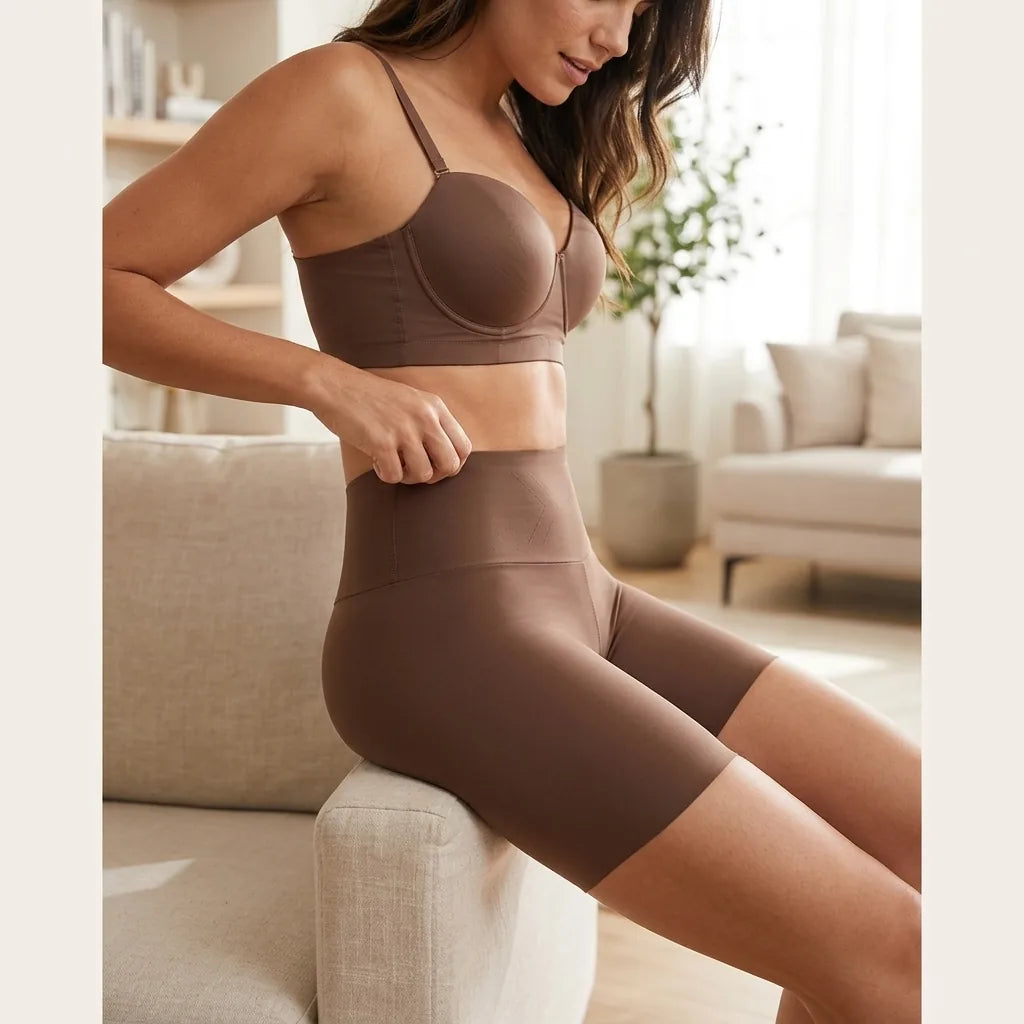 Sculpting Shorts Seamless Laser-Cut Tummy Control & Thigh Slimming