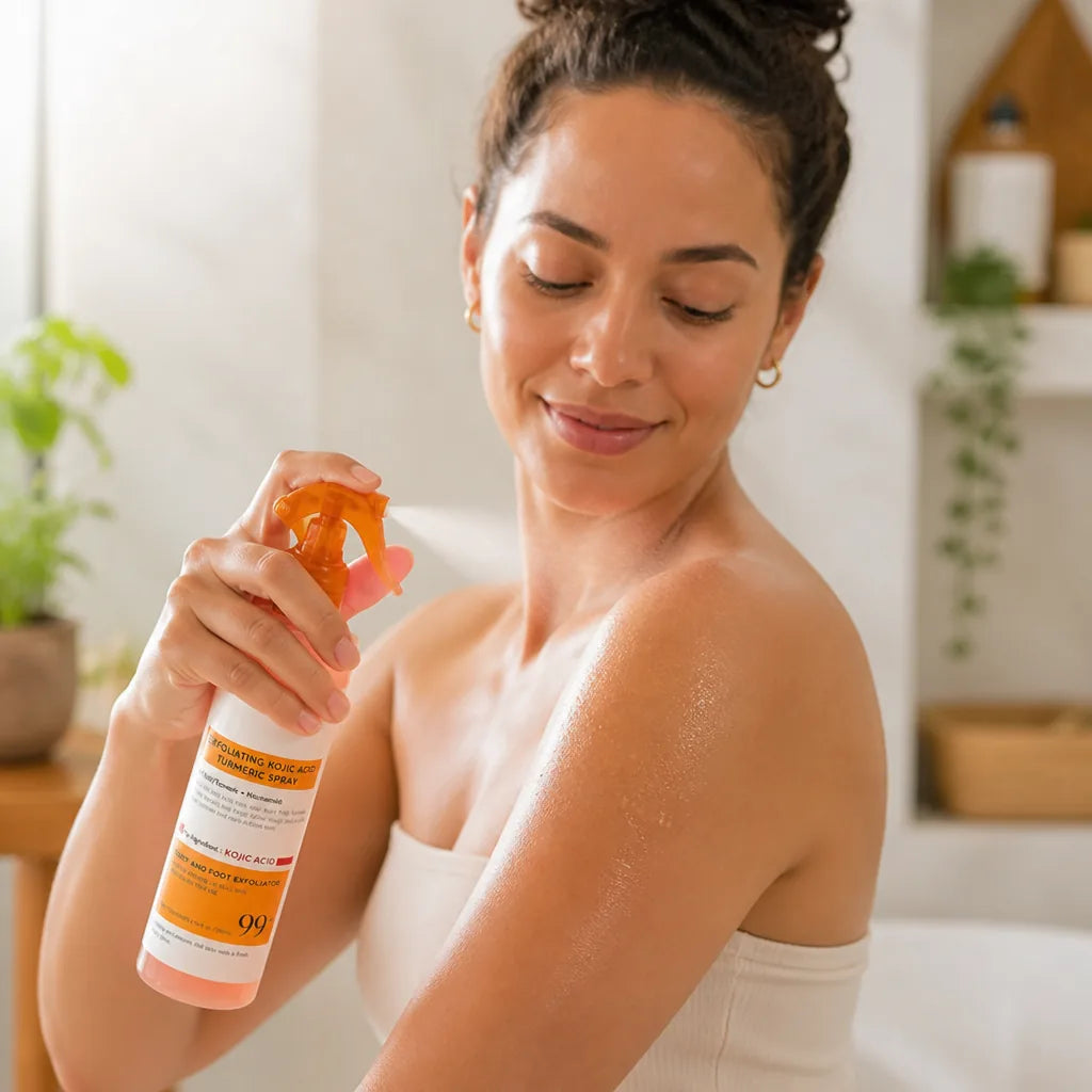 Exfoliating Body Spray Kojic Acid & Turmeric Hydrating Mist