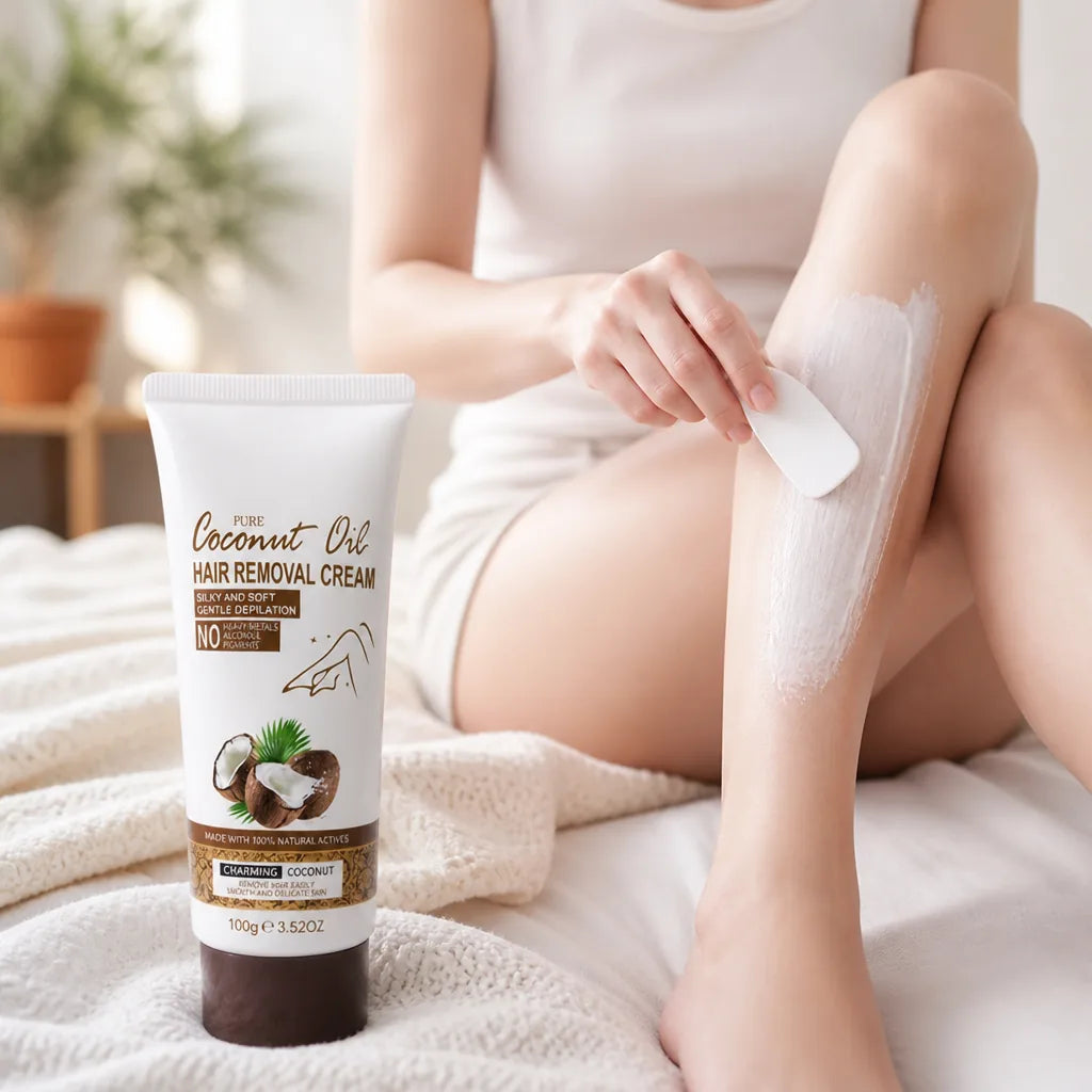 Hair Removal Cream Coconut Oil Painless & Moisturizing