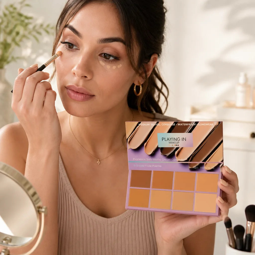 Concealer Palette 8-Shade Buildable Cream Waterproof Matte