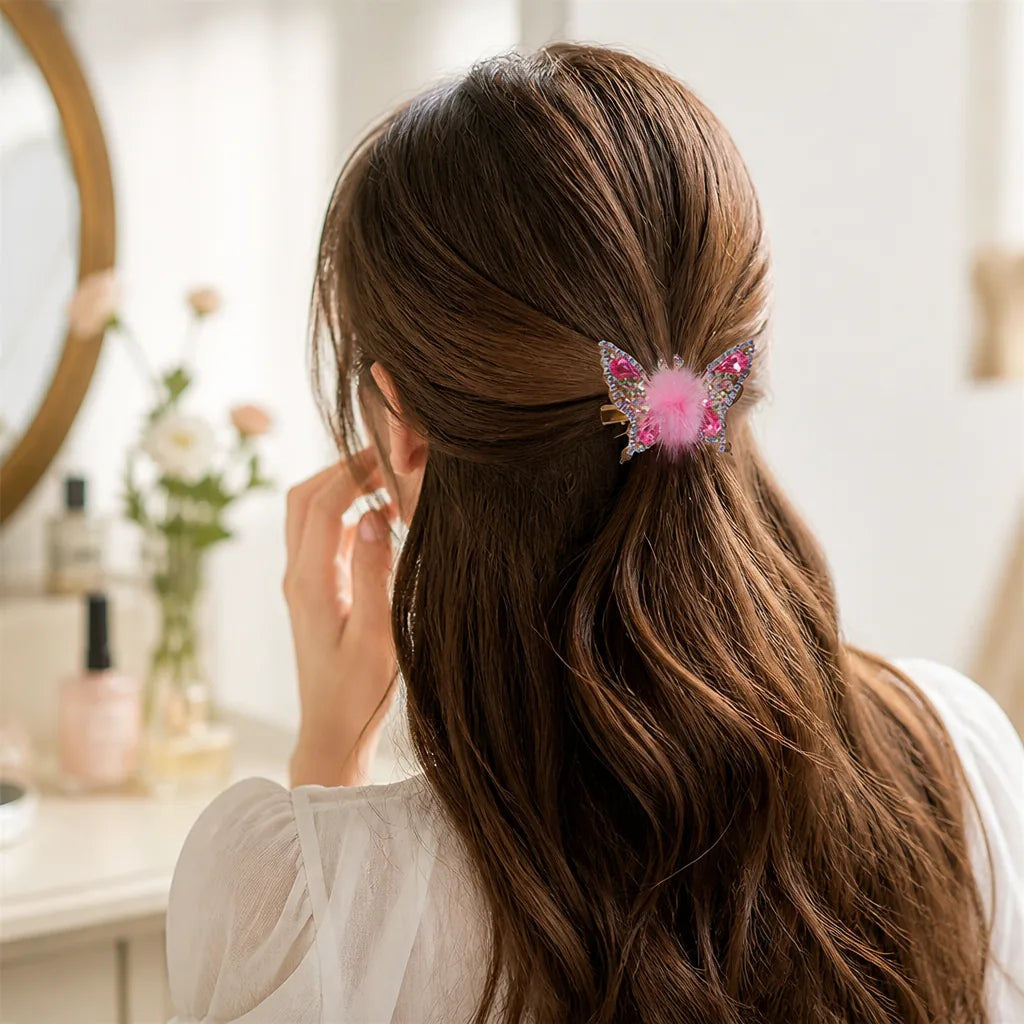 Butterfly Hair Clip Lifelike Flutter Motion No Hair Damage