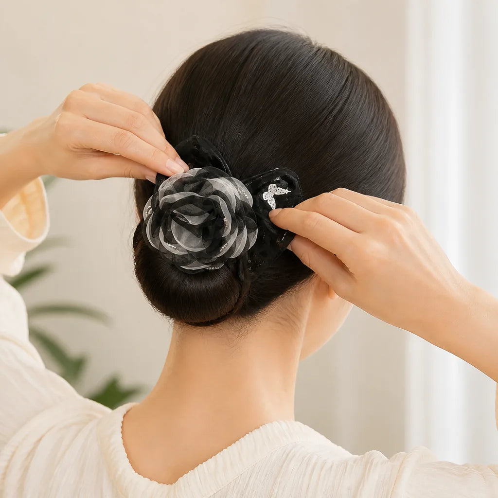 Bun Maker Soft Fabric & Flexible Wire Gentle On Hair