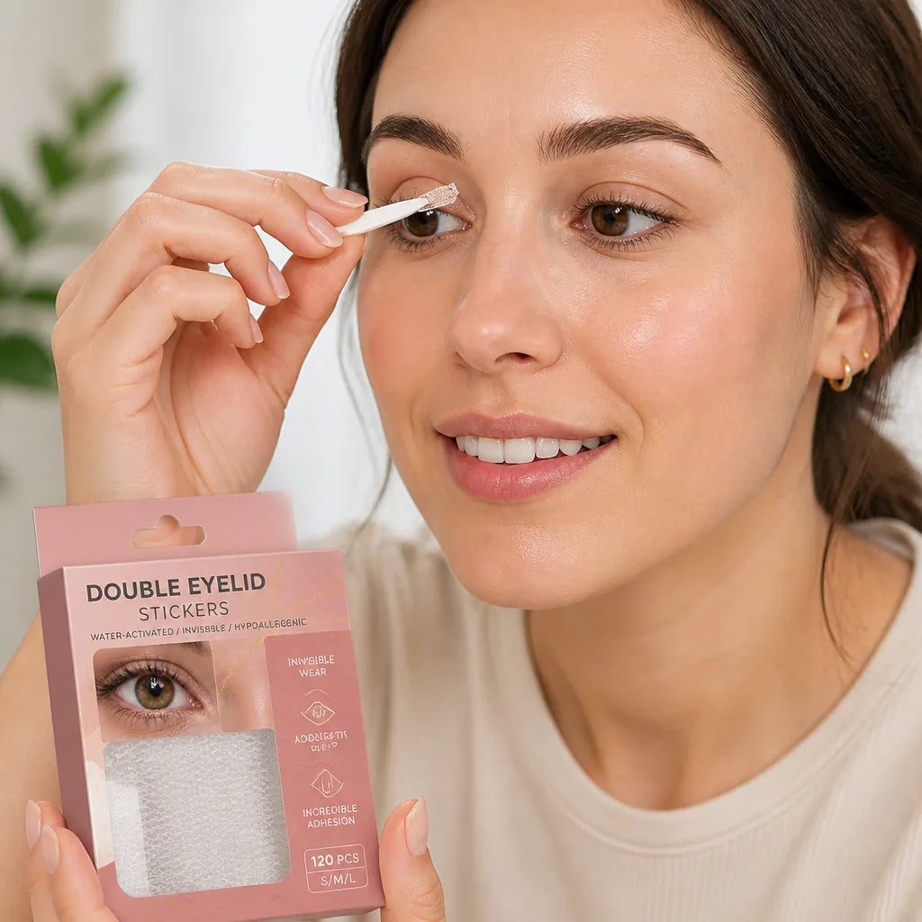 Double Eyelid Stickers Water-Activated Invisible Hypoallergenic