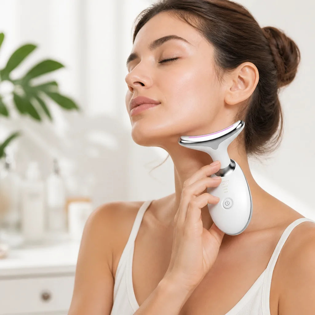 Facial Massager Tri-Mode LED EMS & Heat Therapy