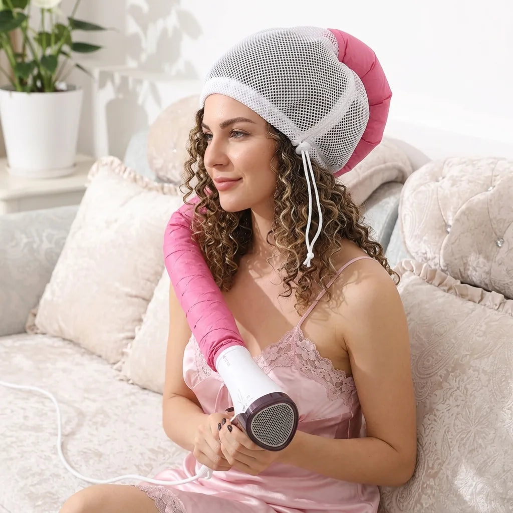 Hair Dryer Bonnet Premium Mesh Quick-Dry & Reusable