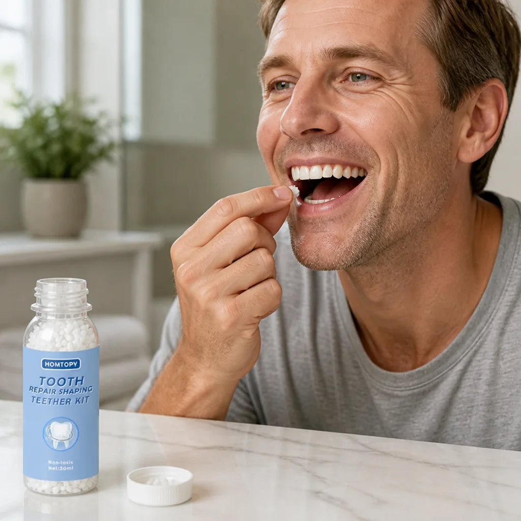 Tooth Repair Kit Heat-Moldable Granules Secure All-Day Fit