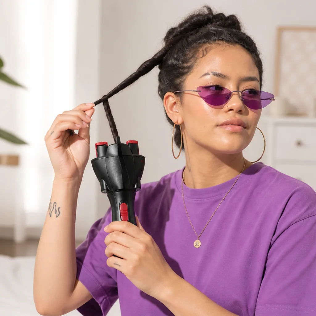 Automatic Hair Styler 360° Rotating Smart Tension Protection
