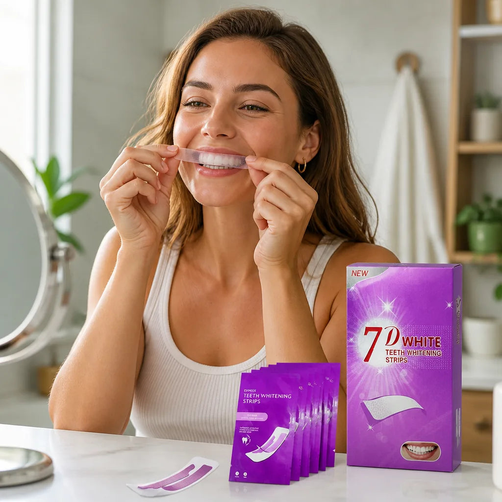 Whitening Strips Peroxide-Free Enamel-Safe No-Slip Fit