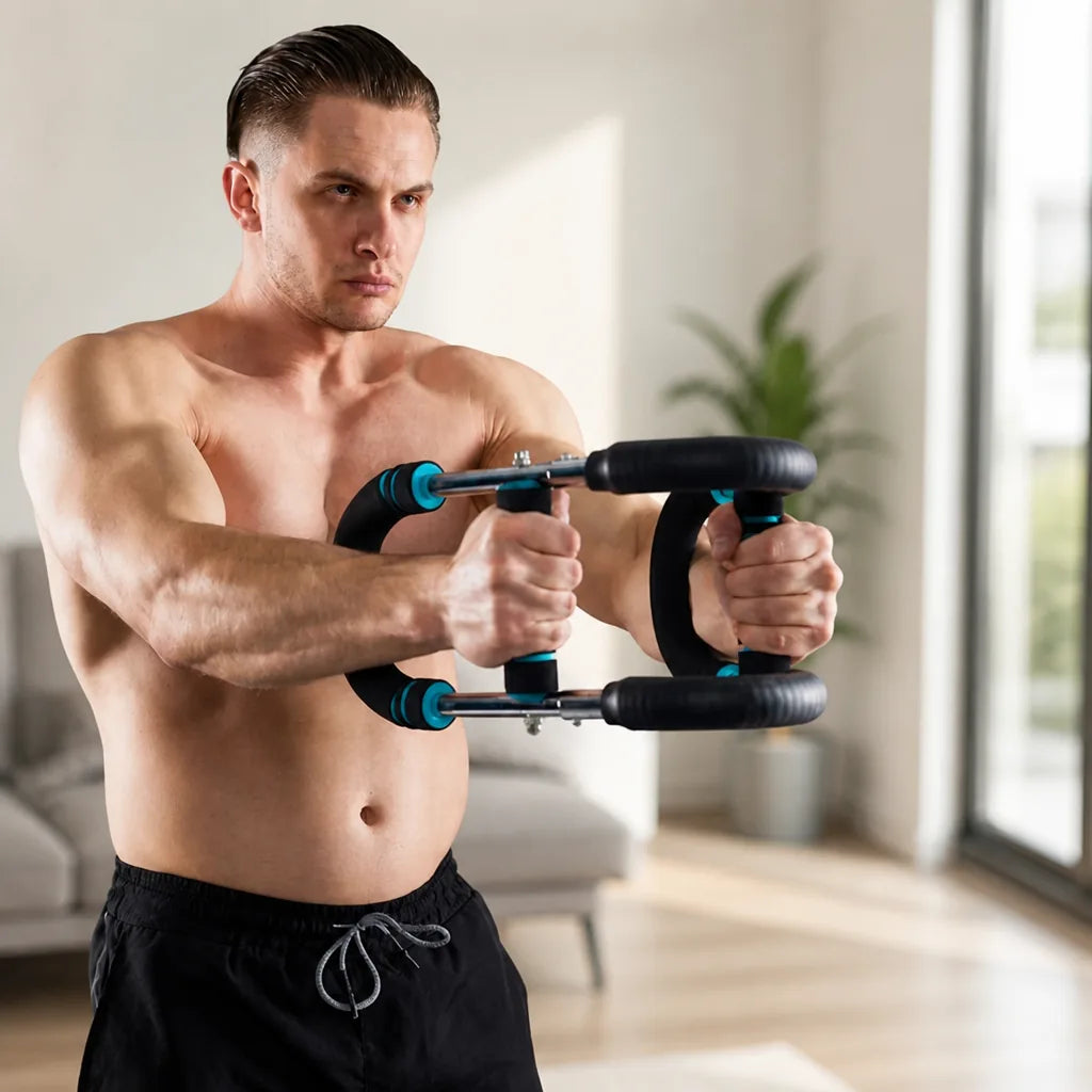 Twist Arm Strength Trainer Metal Spring & Foam Handles