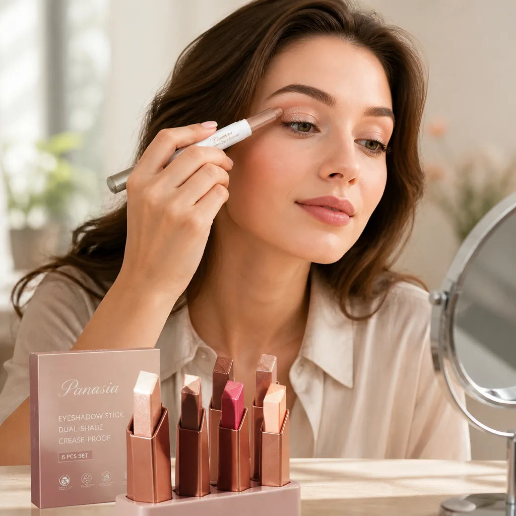 Eyeshadow Stick Dual-Shade Crease-Proof 6-Piece Set
