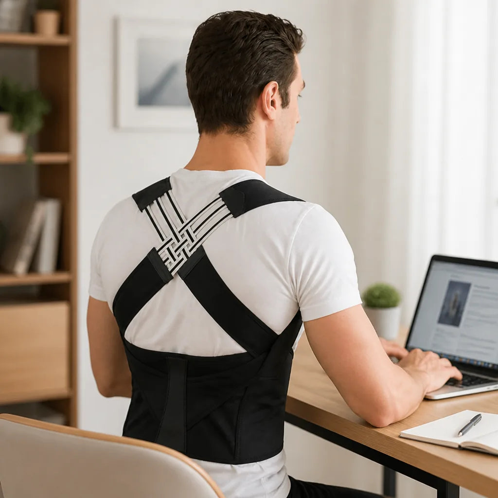 Posture Corrector Adjustable Support & Breathable Comfort