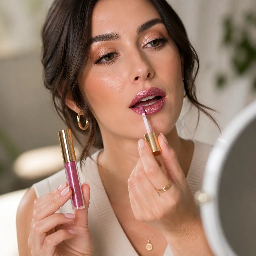 Liquid Lip Gloss Metallic Shine Lightweight & Transfer-Resistant