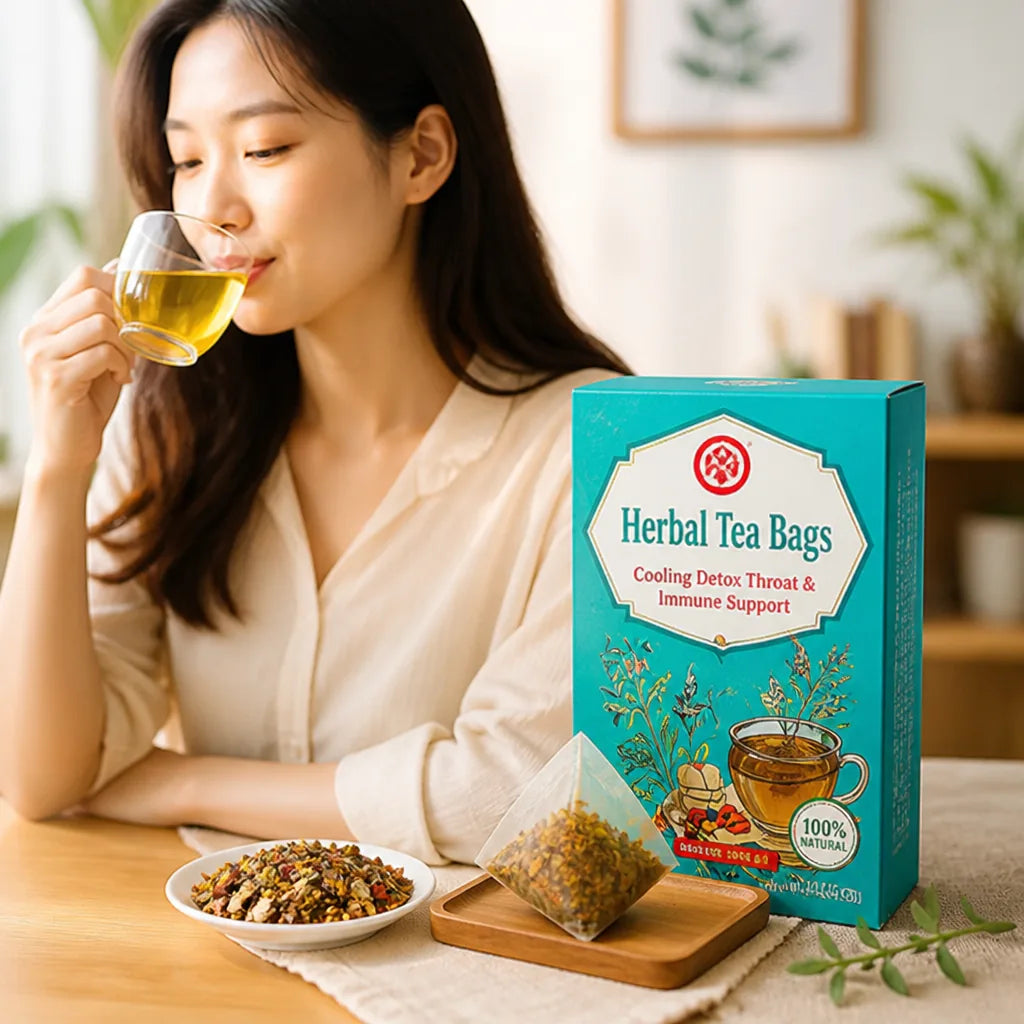 Herbal Tea Bags Cooling Detox Throat & Immune Support