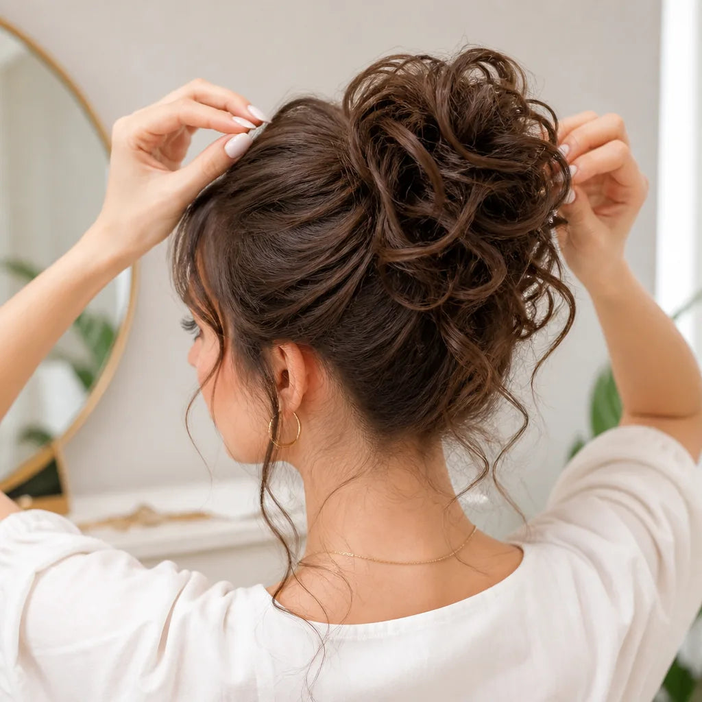 Hair Bun Curly Volumizing Heat-Resistant Synthetic