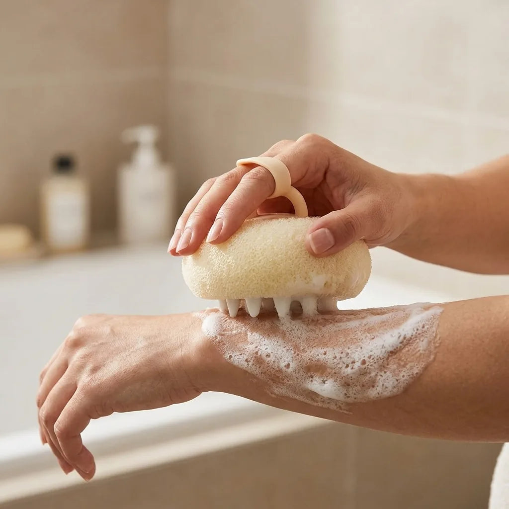 Bath Sponge Sunflower Shape Gentle Exfoliation